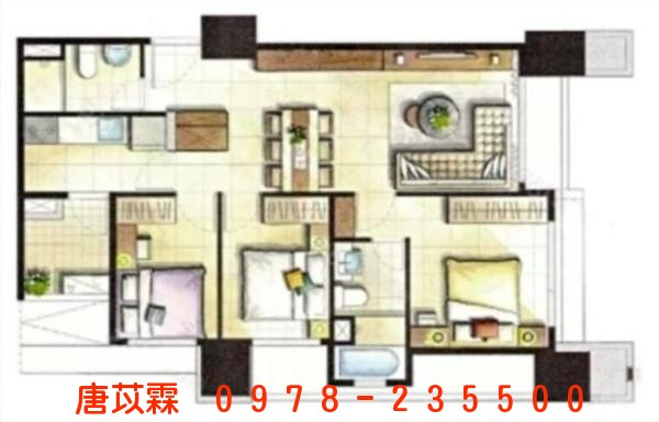 竹科悅揚高樓層三房平車照片12